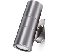Braytron LED IP44 Applique murale RITA WL.2 en acier inoxydable Lumière extérieure Up & Downlight Lampe extérieure Applique murale pour l'intérieur et l'extérieur, Outdoor & Indoor incl. 2x LED GU10 5