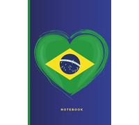 Brazil fan notebook: 96 page wide ruled Brasil flag