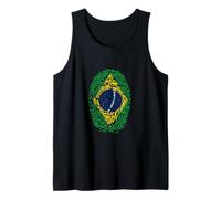 Brazil Flag Fingerprint Art Celebrating Heritage and Culture Débardeur