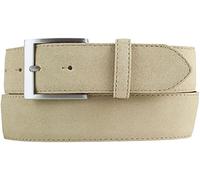 Brazil Lederwaren Ceinture en daim 4 cm | Ceinture en daim pour femme homme 40mm | Ceinture en daim 4cm | Beige 100cm