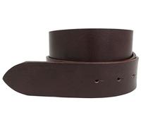Brazil Lederwaren Ceinture interchangeable en cuir de vachette pleine fleur sans boucle 4 cm | Ceinture à bouton-pression pour femmes hommes 40mm | Ceinture en cuir 4cm | Marron 105cm