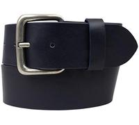 Brazil Lederwaren Ceinture jeans en cuir de vachette pleine fleur 5 cm | Ceinture en cuir pour femme homme 50mm | Ceinture large en cuir véritable | Marine 90cm