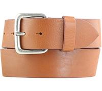 Brazil Lederwaren Ceinture jeans en cuir de vachette pleine fleur 5 cm | Ceinture en cuir pour femme homme 50mm | Ceinture large en cuir véritable | Tabac 85cm