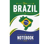Brazil Notebook-Hardcover: 6 x 9 College Ruled Notebook Featuring a Brazil Map Design in National Colors | 200 Pages