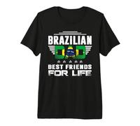 Brazilian Dad Best Friends for Life Funny for Fathers Daddy T-Shirt Haut de Gamme