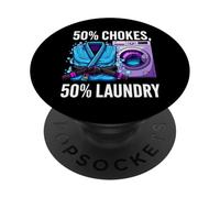 Brazilian Jiu Jitsu 50% Chokes 50% Laundry BJJ PopSockets PopGrip Adhésif