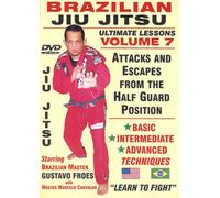 Brazilian Jiu Jitsu "Ultimate Lessons" Volume 7, Attacks and Escapes From The HALF GUARD plus BACK Attacks & Escapes: