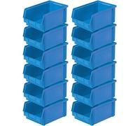 BRB Lot de 12 boîtes de présentation Classic FB 3Z, L x l x H 350/300 x 200 x 145 mm, 8,7 l (bleu)