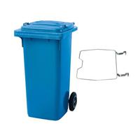 BRB Poubelle MGB 120 litres, avec anneau de serrage pour sacs poubelles, bleu