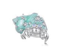 BRBRB Breloque en argent sterling S925 en forme de bernard-l'ermite | Compatible avec Pandora, Biagi, Troll et Chamilia | Accessoire for bracelet et collier sur le thème de l'océan | Coffret cadeau et