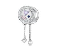 BRBRB Breloques de table romantiques françaises à faire soi-même - Argent sterling S925 compatible avec les bracelets Pandora/Biagi Cadeaux de luxe for anniversaires, Noël et anniversaires(Roma