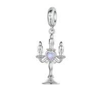 BRBRB Breloques de table romantiques françaises à faire soi-même - Argent sterling S925 compatible avec les bracelets Pandora/Biagi Cadeaux de luxe for anniversaires, Noël et anniversaires(Cand
