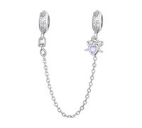BRBRB Breloques de table romantiques françaises à faire soi-même - Argent sterling S925 compatible avec les bracelets Pandora/Biagi Cadeaux de luxe for anniversaires, Noël et anniversaires(Safe