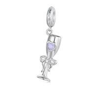 BRBRB Breloques de table romantiques françaises à faire soi-même - Argent sterling S925 compatible avec les bracelets Pandora/Biagi Cadeaux de luxe for anniversaires, Noël et anniversaires(Gobl
