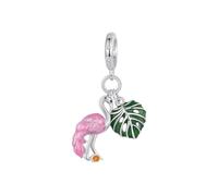 BRBRB Ensemble de breloques DIY en argent sterling S925: pendentifs cactus, flamant rose, ananas et trèfle | Compatible avec les bracelets Pandora | Bijoux for femmes à offrir(Flamingo SCC2830)