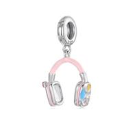 BRBRB Ensemble de breloques sport roses en argent sterling S925 - Perles de tennis et de volley-ball compatibles avec Pandora, Biagi, Troll et Chamilia | Création de bijoux de sport hypoallergéniques(