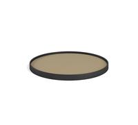 Brdr. Krüger Bølling Plateau Ø50 Chêne Peint en Noir avec Panneaux en Beige/Brun