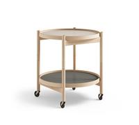 Brdr. Krüger Bølling Table Plateau Ø50 Hêtre Huilé avec Plateaux Gris/Gris Foncé