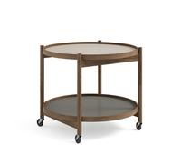 Brdr. Krüger Bølling Table Plateau Ø60 Chêne Fumé avec Plateaux en Gris/Gris Foncé