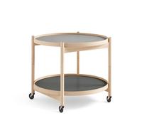 Brdr. Krüger Bølling Table Plateau Ø60 Hêtre Huilé avec Plateaux Gris/Gris Foncé