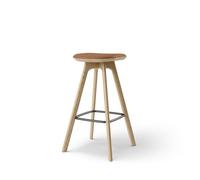 Brdr. Krüger Pauline Tabouret de Bar H75 Chêne/Cuir Brandy