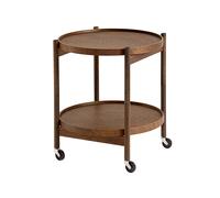 Brdr. Krüger Table roulante Bølling Tray Table model 50 chêne fumé. structure en chêne huilé fumé