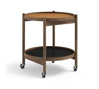 Brdr. Krüger Table roulante Bølling Tray Table model 50 clay. structure en chêne huilé fumé