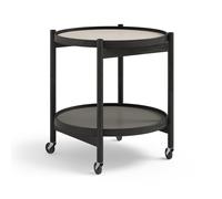 Brdr. Krüger Table roulante Bølling Tray Table model 50 stone. structure en chêne laqué noir