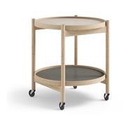 Brdr. Krüger Table roulante Bølling Tray Table model 50 stone. structure en chêne non traité