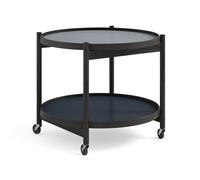 Brdr. Krüger Table roulante Bølling Tray Table model 60 water. structure en chêne laqué noir