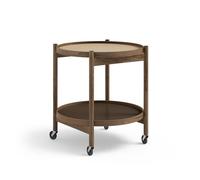 Brdr. Table Plateau Krüger Bølling Ø50 Chêne Fumé avec Plateaux en Beige/Brun