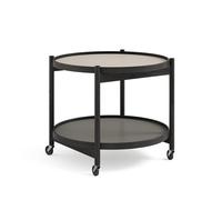 Brdr. Krüger Table roulante Bølling Tray Table model 60 stone. structure en chêne laqué noir