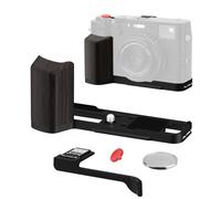 BRDRC Accessoires pour FUJIFILM X100VI/X100V, poignée en L avec plaque de dégagement rapide Arca-Swiss et couvre-griffe en métal et 2 boutons d'obturation Fuji X100VI/X100V (Noir)