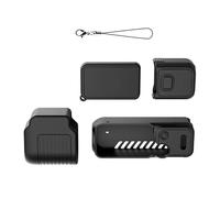 BRDRC Ensemble de housses de corps pour appareil photo compatible avec Pocket 4, accessoires de poignée d'écran en silicone pour filmer des voyages, étui de rangement
