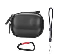 BRDRC Étui de transport pour Insta360 GO 3/GO 3S, coque rigide en polyuréthane, petit sac de rangement, mini sac de voyage portable avec mousqueton et dragonne, accessoires pour caméra d'action, Noir