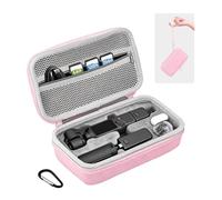 BRDRC Osmo Pocket 4 - Étui de transport portable - Sac de rangement rigide - Pour DJI Osmo Pocket 4 Creator Combo - Accessoires d'appareil photo avec poignet et mousqueton - Rose
