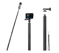 BRDRC Perche à selfie invisible de 134,6 cm pour Insta360 X5 X4, perche monopode étendue pour DJI OSMO 360, adaptateur Go Pro et dragonne