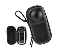 BRDRC Petit étui portable pour Insta360 X5 X4 (pour cage et bouchon d'objectif), sac de rangement de transport, housse de protection rigide de voyage avec dragonne et mousqueton pour Insta 360 X5 X4