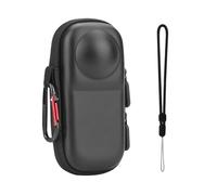 BRDRC Petit sac portable pour Insta360 X4 (pour capuchon d'objectif d'origine) - Étui de transport rigide - Protection de voyage avec sangle de poignet - Mousqueton pour appareil photo Insta360 X4 -