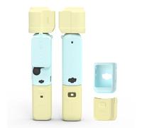 BRDRC Pocket 3 Coque de protection en silicone pour objectif de DJI Osmo Pocket 3 Creator Combo Accessoires (jaune + bleu)