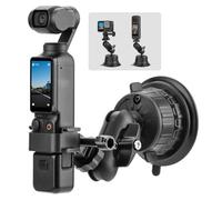BRDRC Pocket 3 Support à ventouse pour pare-brise avec adaptateur d'extension griffe pour Go Pro Max Mini Hero Pocket 2 Insta 360 X4 X3 Action 5 4 3 Accessoires - Sans résidus