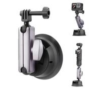 BRDRC Pocket 3 Support à ventouse pour pare-brise et fenêtre pour DJI Osmo Pocket 3 2, Action 5 Pro 4, Insta360 X4 X3 Go 3S, GoPro Hero 13 12 11 10 9 Accessoires - Aluminu