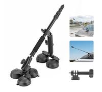 BRDRC Support de voiture à ventouse pour Insta360 X5 X4 X3, kit de montage de pare-brise avec rallonge de 1,5 m pour Insta360 X2 X ONE RS, DJI OSMO 360 et caméras GoPro