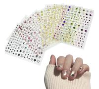 BRDXOOL 9 pièces autocollants pour ongles pour femmes décoration d'ongles en étoile autocollants pour ongles autocollants pour ongles de couleur diagonale décoration d'ongles bricolage pour filles