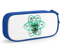 Bre-Aking Bad Movie Étui À Stylos Grande Capacité Étui À Crayons Double Fermeture Éclair Organisateur De Papeterie Sac De Papeterie Sac À Cosmétiques Noir-Bleu