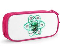 Bre-Aking Bad Movie Étui À Stylos Grande Capacité Étui À Crayons Double Fermeture Éclair Organisateur De Papeterie Sac De Papeterie Sac À Cosmétiques Noir-Rose