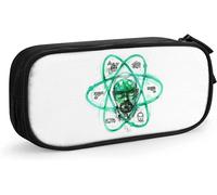 Bre-Aking Bad Movie Étui À Stylos Grande Capacité Étui À Crayons Double Fermeture Éclair Organisateur De Papeterie Sac De Papeterie Sac À Cosmétiques Noir-Noir