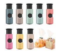 Bread Bag Clips (8 Pack) - Easy Squeeze Bag Cinch For Bread & Snacks, Reusable Food Sealing Clamps For Fruit, Nuts & Beans, Colorful Replacement For Twist Ties & Tabs