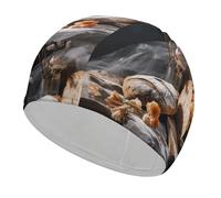 Bread in Bakery Bonnet de bain haute élasticité pour homme et femme Durable Imperméable Garde les cheveux au sec Parfait pour la piscine, la plage, la natation