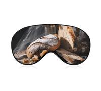 Bread in Bakery Masque de sommeil pour homme et femme avec sangle réglable - Doux et respirant - Occultant - Antidérapant - Essentiels de voyage